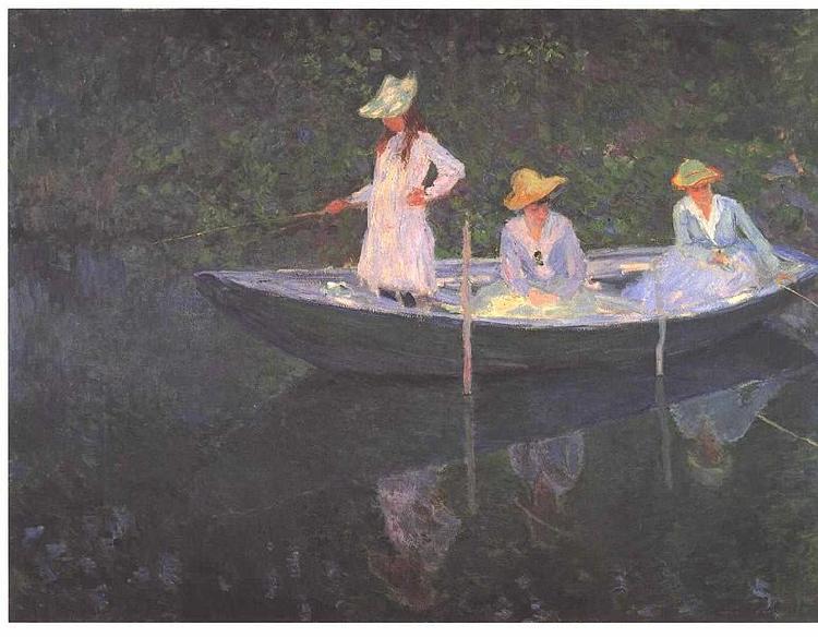 Claude Monet En Norvegienne. La barque a Giverny oil painting image
